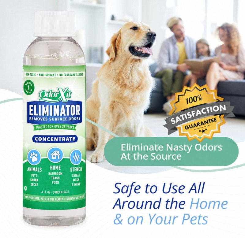 Safe use of OdorXit around pets and the home